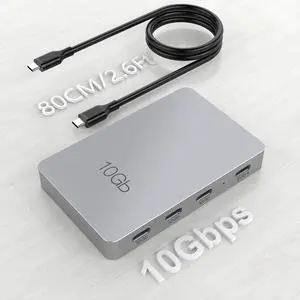 7in1 USB 3.2 Gen2 10Gbps Adapter USB-C with PD 100W Expansion Hub HC418 for Laptops PC 7in1 USB 3.2 Gen2 10Gbps Adapter USB-C with PD 100W Expansion Hub HC418 for Laptops PC