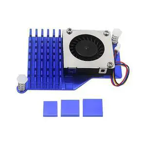 pi 5 Active Cooler Blower Fan Radiator Aluminum Compatible with Raspberry pi 5 4GB/8GB (Blue) pi 5 Active Cooler Blower Fan Radiator Aluminum Compatible with Raspberry pi 5 4GB/8GB (Blue)
