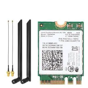 7260NGW AC 1200M M2 Network Card 2-4G / 5G Dual Band Compatible with Bluetooth 4.0 (Combo B) 7260NGW AC 1200M M2 Network Card 2-4G / 5G Dual Band Compatible with Bluetooth 4.0 (Combo B)