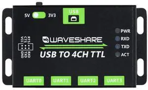Industrial USB to 4CH TTL (UART) Converter, USB to UART, Stable Transmission Industrial USB to 4CH TTL (UART) Converter, USB to UART, Stable Transmission
