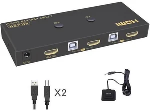 2 Ports HDMI KVM Switch 4K*2K@60Hz 2 In 1 Out HDMI Supports Hotkey Switch Wire C 2 Ports HDMI KVM Switch 4K*2K@60Hz 2 In 1 Out HDMI Supports Hotkey Switch Wire C