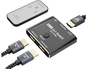 8K@60Hz HDMI 2X1 Switch with Remote Controll Selector 2 Source 1 Display HDMI 2. 8K@60Hz HDMI 2X1 Switch with Remote Controll Selector 2 Source 1 Display HDMI 2.