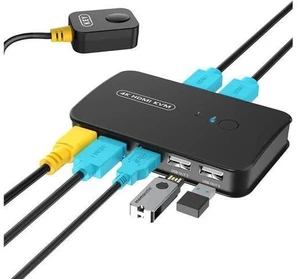 Switch HDMI 2 Port Box, USB and HDMI Switch for 2 Computers Share Keyboard Mouse Switch HDMI 2 Port Box, USB and HDMI Switch for 2 Computers Share Keyboard Mouse