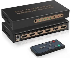 4K @60HZ HDMI Switch 5x1, HDMI 2.0 Switch 5 in 1 Out, 4K HDMI Switch with Remote 4K @60HZ HDMI Switch 5x1, HDMI 2.0 Switch 5 in 1 Out, 4K HDMI Switch with Remote