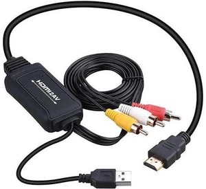 2M HDMI to RCA Cable Converter HDMI to AV Converter 1080P 3RCA Cvbs Composite Vi 2M HDMI to RCA Cable Converter HDMI to AV Converter 1080P 3RCA Cvbs Composite Vi