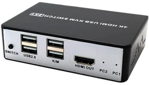 2 Ports HDMI 2.0 KVM Switch HD Audio Video 4Kx2K@60Hz HDMI 2.0 Source Switch 2 I 2 Ports HDMI 2.0 KVM Switch HD Audio Video 4Kx2K@60Hz HDMI 2.0 Source Switch 2 I
