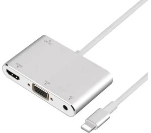 Converter For Lightning To VGA HDMI Converter Digital AV TV Cable Adapter For Ap Converter For Lightning To VGA HDMI Converter Digital AV TV Cable Adapter For Ap