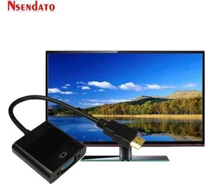 5PCS HDMI To VGA Cable Adapter Digital to Analog Audio Video Cables HDMI VGA Con 5PCS HDMI To VGA Cable Adapter Digital to Analog Audio Video Cables HDMI VGA Con