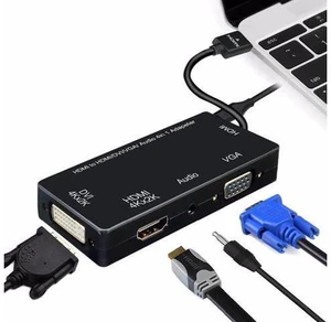 4in1 All in One HDMI to HDMI VGA DVI Audio With Micro USB Converter Adapter Cabl 4in1 All in One HDMI to HDMI VGA DVI Audio With Micro USB Converter Adapter Cabl