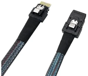 2PCS SFF-8654 to SFF-8087, Slim Line SAS 4.0 SFF-8654 4i 38 Pin Host 2PCS SFF-8654 to SFF-8087, Slim Line SAS 4.0 SFF-8654 4i 38 Pin Host