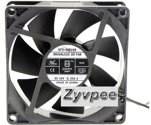 EFS-08E24D 80*25mm DC24V 0.25A 2 wires DC case fan,8cm cooling fan,in EFS-08E24D 80*25mm DC24V 0.25A 2 wires DC case fan,8cm cooling fan,in