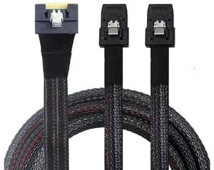 SFF-8654 8i 4.0 to Dual SAS 8087 Cable \u2013 32AWG 24G High-Speed Se SFF-8654 8i 4.0 to Dual SAS 8087 Cable \u2013 32AWG 24G High-Speed Se
