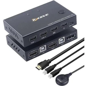 Aomoproing 2 Ports Displayport HDMI KVM Switch Box, Displayport and HDMI KVM Swi Aomoproing 2 Ports Displayport HDMI KVM Switch Box, Displayport and HDMI KVM Swi