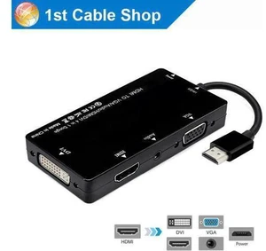 4 in1 All in One HDMI to HDMI VGA DVI Audio With Micro USB Converter Adapter Cab 4 in1 All in One HDMI to HDMI VGA DVI Audio With Micro USB Converter Adapter Cab