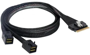 SF-010 PCI-E Ultraport Slimline SAS Slim 4.0 SFF-8654 8i 74pin to Dua SF-010 PCI-E Ultraport Slimline SAS Slim 4.0 SFF-8654 8i 74pin to Dua