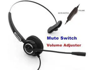 Volume and Mute with Mic office headset headphones with 4-pin RJ9 plug Anti-nois Volume and Mute with Mic office headset headphones with 4-pin RJ9 plug Anti-nois