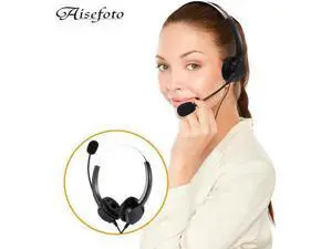 Professional Telephone Headset Clear Voice Noise Cancellation Call Center Binaur Professional Telephone Headset Clear Voice Noise Cancellation Call Center Binaur