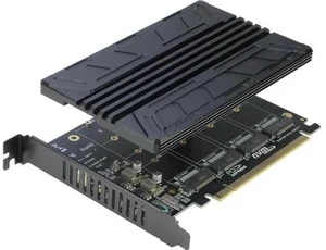 Quad NVMe PCIe Adapter, RIITOP 4-Port NVMe to PCI-e 4.0/3.0 x16 Expand Controlle Quad NVMe PCIe Adapter, RIITOP 4-Port NVMe to PCI-e 4.0/3.0 x16 Expand Controlle