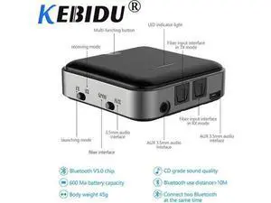 Hot Bluetooth 5.0 Transmitter Receiver Wireless aptX HD Optical Toslink Audio 3. Hot Bluetooth 5.0 Transmitter Receiver Wireless aptX HD Optical Toslink Audio 3.