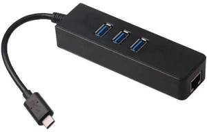 3 Port USB 3.0 Hub Gigabit Ethernet Adapter USB 3.1 Type C to RJ45 10 3 Port USB 3.0 Hub Gigabit Ethernet Adapter USB 3.1 Type C to RJ45 10