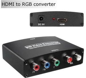1080P HDMI to RGB Component 5 RCA YPbPr Video + R/L Audio Converter Adapter TV P 1080P HDMI to RGB Component 5 RCA YPbPr Video + R/L Audio Converter Adapter TV P