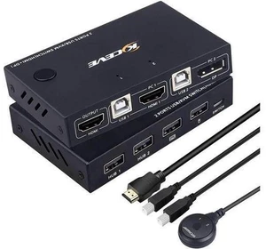 HDMI KVM Switch, DP+HDMI 2 Port KVM Switch, HDMI and Displayport USB Switch for HDMI KVM Switch, DP+HDMI 2 Port KVM Switch, HDMI and Displayport USB Switch for