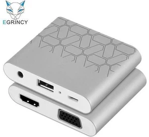 3 in 1 USB To HDMI VGA Audio Video Converter Digital AV Adapter Cable For iPhone 3 in 1 USB To HDMI VGA Audio Video Converter Digital AV Adapter Cable For iPhone