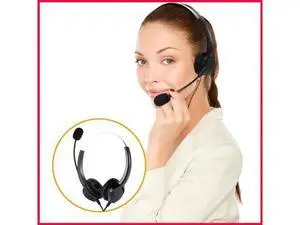 Professional Telephone Headset Clear Voice Noise Cancellation Call Center Binaur Professional Telephone Headset Clear Voice Noise Cancellation Call Center Binaur