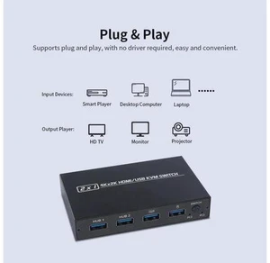 AM-KVM 201CL 2-in-1 HDMI-compatible/USB KVM Switch Support HD 2K*4K 2 Hosts Shar AM-KVM 201CL 2-in-1 HDMI-compatible/USB KVM Switch Support HD 2K*4K 2 Hosts Shar