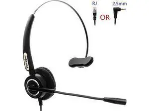 Call center headset with RJ9 plug office headset with noise canceling microphone Call center headset with RJ9 plug office headset with noise canceling microphone