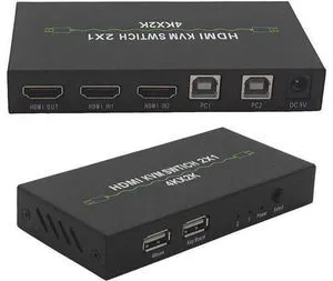 HDMI-KVM Switch USB 2.0 Switcher for Printer Monitor Keyboard Mouse 2 PCs Sharin HDMI-KVM Switch USB 2.0 Switcher for Printer Monitor Keyboard Mouse 2 PCs Sharin