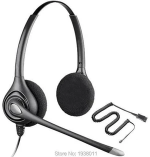 Binaural RJ9 plug Headset QD office call center telephone headset ,2.5mm or 3.5m Binaural RJ9 plug Headset QD office call center telephone headset ,2.5mm or 3.5m