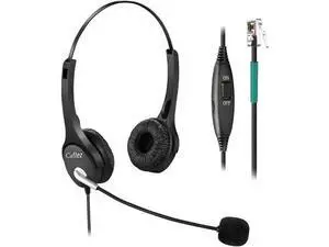 Wantek Hands Telephone Headset Dual with Noise Cancelling Mic, Volume Mute Contr Wantek Hands Telephone Headset Dual with Noise Cancelling Mic, Volume Mute Contr