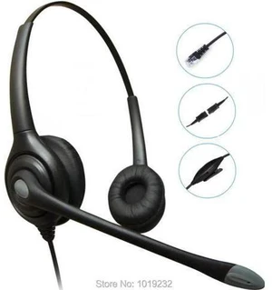 Aomoproing Volume and Microphone Mute switch Call Center Binaural Headset with Q Aomoproing Volume and Microphone Mute switch Call Center Binaural Headset with Q