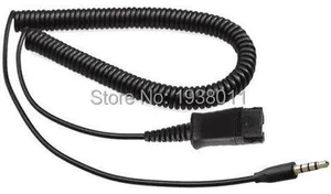 Call center headset QD(Quick Disconnect) cable with single 3.5mm plug for comput Call center headset QD(Quick Disconnect) cable with single 3.5mm plug for comput