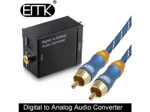 Digital To Analog Audio Converter Coaxial Optical Toslink to RCA output converte Digital To Analog Audio Converter Coaxial Optical Toslink to RCA output converte