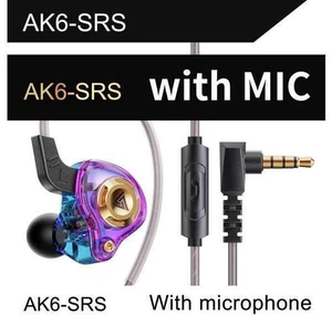 QKZ AK6 SRS mobile phone head p hones - In-ear dvnamic coil headphones with HiFi QKZ AK6 SRS mobile phone head p hones - In-ear dvnamic coil headphones with HiFi