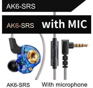 QKZ AK6 SRS mobile phone head p hones - In-ear dvnamic coil headphones with HiFi QKZ AK6 SRS mobile phone head p hones - In-ear dvnamic coil headphones with HiFi