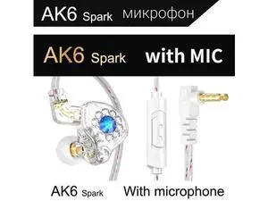QKZ AK6 Spark Professional Headphones for Live Streaming Hosts, 2.5-meter longca QKZ AK6 Spark Professional Headphones for Live Streaming Hosts, 2.5-meter longca