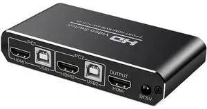 HD 4K HDMI USB KVM Switch for 2 Ports PC Sharing Keyboard Mouse Hotkey Printer M HD 4K HDMI USB KVM Switch for 2 Ports PC Sharing Keyboard Mouse Hotkey Printer M