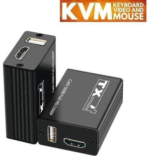 KVM Extender over Single Rj45 Cat6 Cable up to 30M HDMI USB Extender with 1 Port KVM Extender over Single Rj45 Cat6 Cable up to 30M HDMI USB Extender with 1 Port