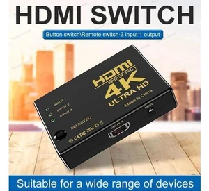 HW-4K301H HDMI switcher 3 in 1 out 4K * 2K rectangular HDMI switcher with remote HW-4K301H HDMI switcher 3 in 1 out 4K * 2K rectangular HDMI switcher with remote