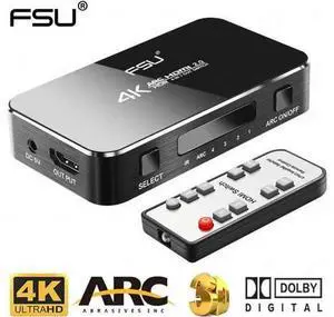 UHD HDMI Switch 2.0 4K HDR 4x1 Adapter Switcher with Audio Extractor 3.5 jack op UHD HDMI Switch 2.0 4K HDR 4x1 Adapter Switcher with Audio Extractor 3.5 jack op