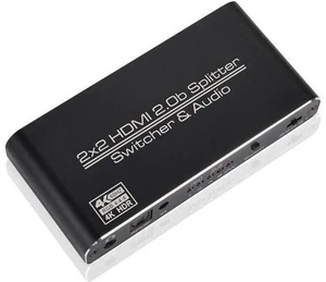4K@60 2 In 2 Out HDMI 2.0 Switcher Splitter 2x 2 HDMI 1x Toslink 1x 3.5mm Jack S 4K@60 2 In 2 Out HDMI 2.0 Switcher Splitter 2x 2 HDMI 1x Toslink 1x 3.5mm Jack S