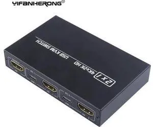 USB KVM Switch USB 2.0 Switcher HDMI-compatible KVM Switch 2 In 1 Out 4K for 2 P USB KVM Switch USB 2.0 Switcher HDMI-compatible KVM Switch 2 In 1 Out 4K for 2 P