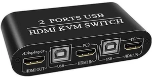 4K HDMI KVM Switch 2 In 1 Out 3 USB Port HDMI1.4 KVM Switcher Splitter for Keybo 4K HDMI KVM Switch 2 In 1 Out 3 USB Port HDMI1.4 KVM Switcher Splitter for Keybo