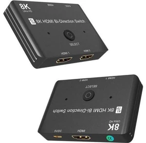 HD 2.1 HDMI-compatible Bi-Directional Switch Splitter 8K@60Hz 4K@120Hz 1 In 2Out HD 2.1 HDMI-compatible Bi-Directional Switch Splitter 8K@60Hz 4K@120Hz 1 In 2Out