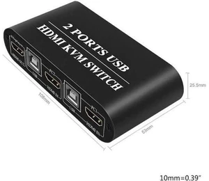 4K HDMI-compatible KVM Switch 2-Port USB Manual Switcher Box Keyboard Mouse QW 4K HDMI-compatible KVM Switch 2-Port USB Manual Switcher Box Keyboard Mouse QW