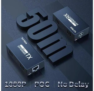 TLT-TECH HDMI-Compatible Over Cat5/6 Extender up to 164ft (50m) 1080P@60Hz Suppo TLT-TECH HDMI-Compatible Over Cat5/6 Extender up to 164ft (50m) 1080P@60Hz Suppo