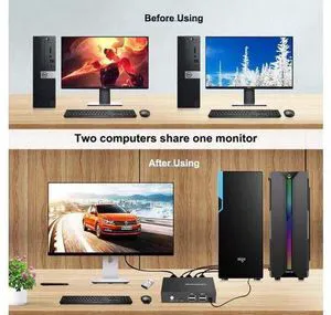 2 Computer Share one Monitor one Keyboard Mouse USB KVM Switch HDMI Splitter Sup 2 Computer Share one Monitor one Keyboard Mouse USB KVM Switch HDMI Splitter Sup